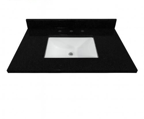 Black Cultured Marble Vanity Top