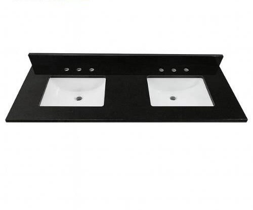 Black Cultured Marble Vanity Top