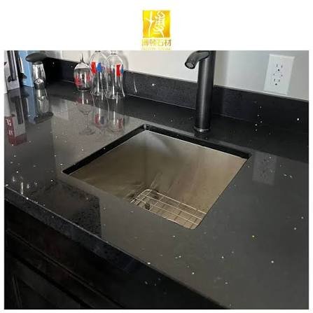 Black Cultured Marble Vanity Top