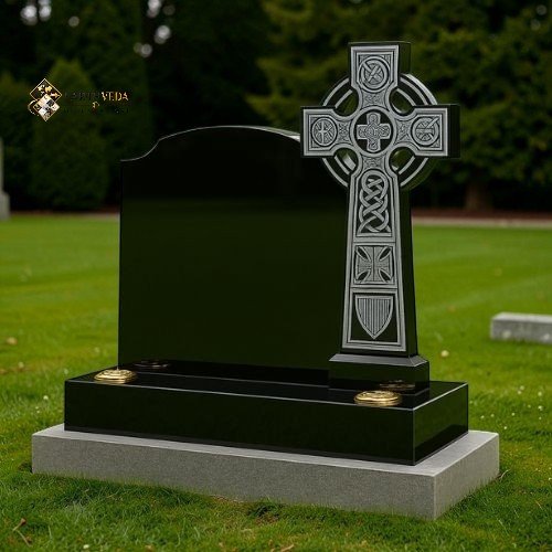 Celtic Cross Granite Memorial (Heritage-Inspired Christian Monument)