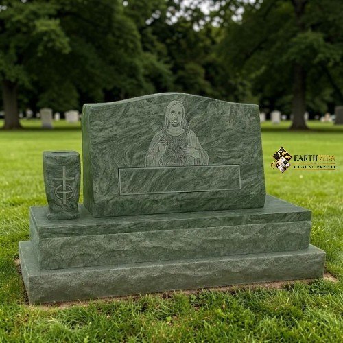 Double Slant / Double Pillow Granite Headstone (Companion Memorial Marker)