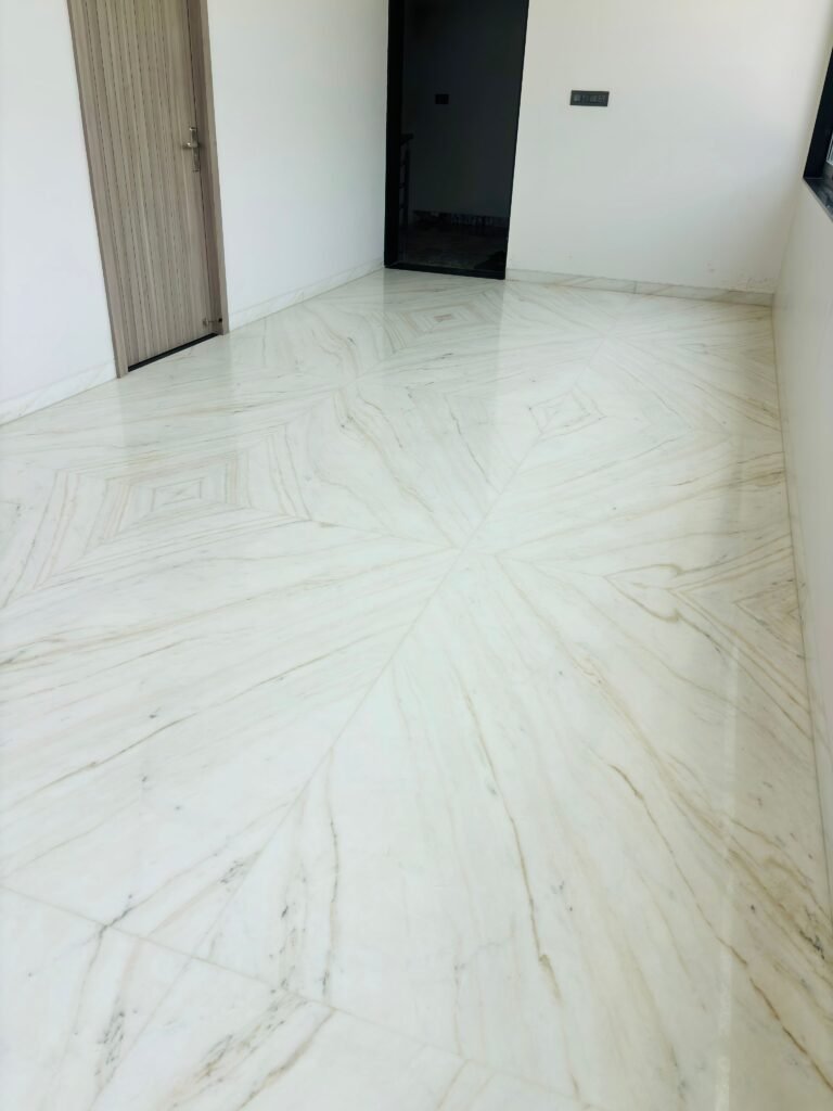Elegant White Marble Flooring