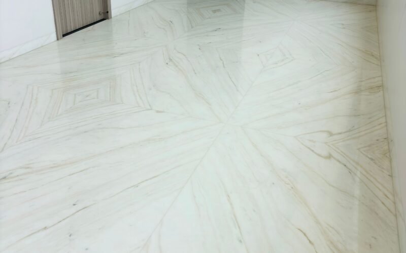 Elegant White Marble Flooring