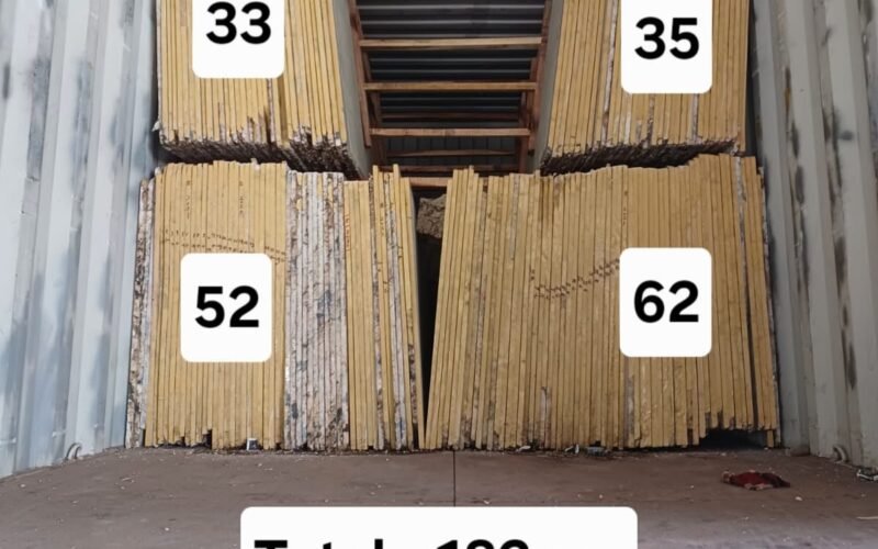 Export-Ready Natural Stone Slabs Loaded for International Shipping