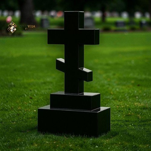 Orthodox Cross Granite Monument (Eastern Christian Memorial)