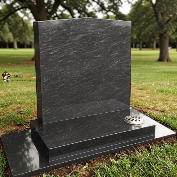 Square Top Upright Granite Headstone