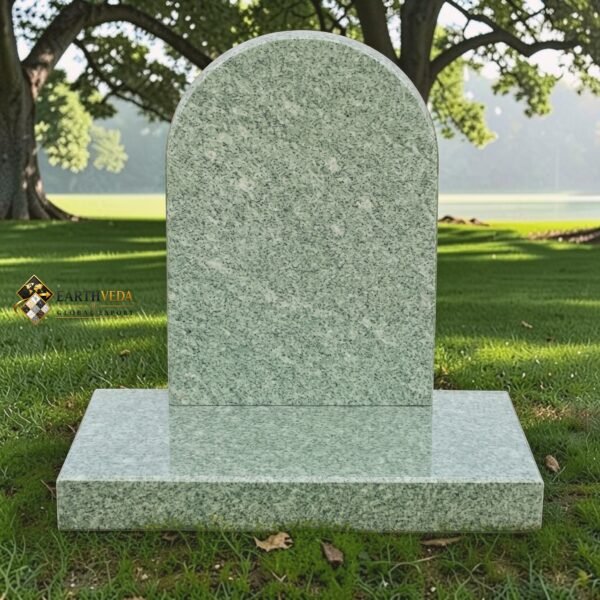 Standard Rounded Top Upright Granite Headstone