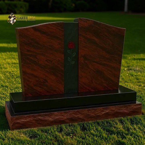 Vertical Companion Granite Headstone (Double Upright Memorial for Two)